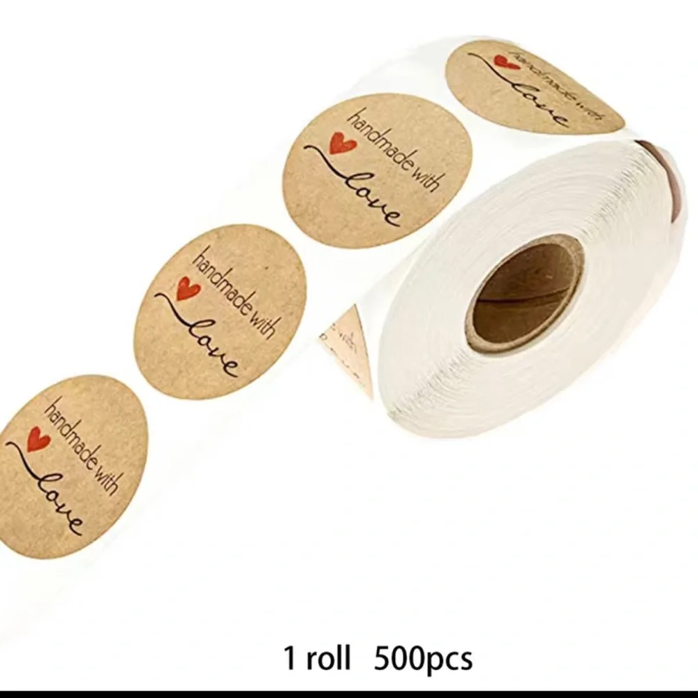 500pcs Decorative Round Letter Heart Stickers